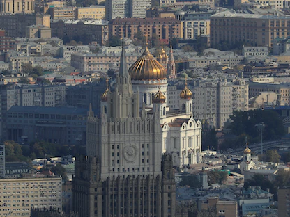 مبنى وزارة الخارجية الروسية وكاتدرائية "المسيح المخلص" في موسكو، 7 سبتمبر 2019 - REUTERS