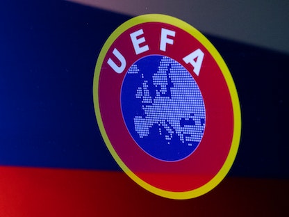 شعار الاتحاد الأوروبي لكرة القدم "يويفا" - REUTERS