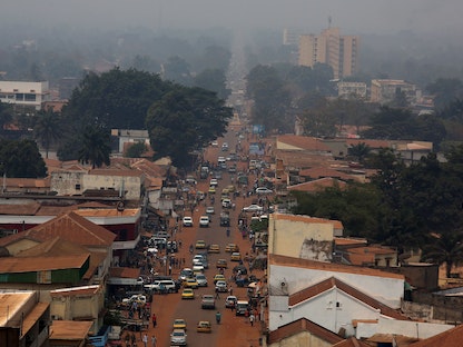 منظر عام يظهر جزءاً من العاصمة بانغي في جمهورية إفريقيا الوسطى - REUTERS