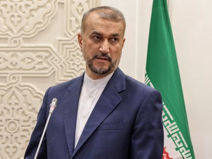 وزير الخارجية الإيراني حسين أمير عبد اللهيان يحضر مؤتمرا صحفيا في الرياض، المملكة العربية السعودية. 17 أغسطس 2023 - REUTERS