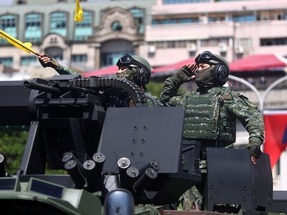 خلال عرض عسكري للجيش التايواني في تايبيه - 10 أكتوبر 2020 - REUTERS