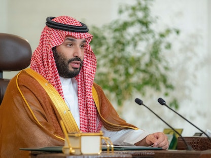 ولي العهد السعودي الأمير محمد بن سلمان خلال افتتاحه النسخة الأولى من منتدى "مبادرة السعودية الخضراء" - واس