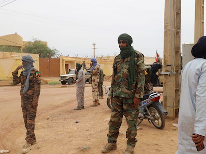 عناصر من "الحركة الوطنية لتحرير أزواد" في مدين كيدال بشمال مالي- 28 أغسطس 2022 - AFP