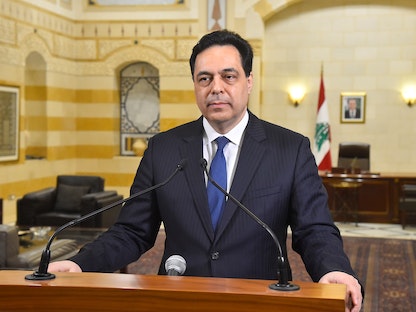 رئيس حكومة تصريف الأعمال اللبنانية حسان دياب - REUTERS