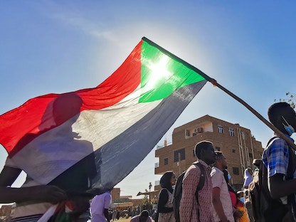 جانب من الاحتجاجات المطالبة بسلطة مدنية في السودان - 09 يناير 2022 - AFP