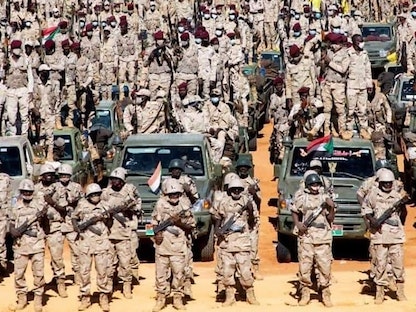 عدد من أفراد قوات الدعم السريع في السودان. 12 أبريل 2023 - facebook/www.rsf.gov.sd