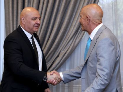 لقاء بين الرئيس اللبناني جوزاف عون والمبعوث الأميركي توماس باراك في بيورت. 21 يوليو 2025 - x/LBpresidency
