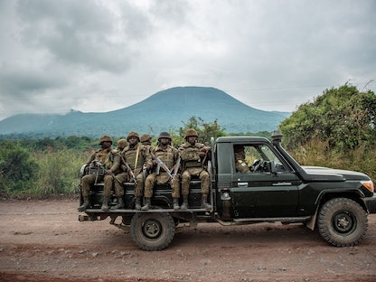 جنود كونجوليون يتوجهون إلى مدينة جوما لقتال ميليشيا "إم 23" المعارضة، الكونجو الديمقراطية، 25 مايو 2022 - AFP