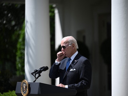 الرئيس الأميركي جو بايدن في البيت الأبيض. 27 يوليو 2022. - AFP