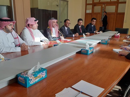  الفريق الفني السعودي المعني بمناقشة آليات إعادة افتتاح ممثليات المملكة العربية السعودية في إيران يصل إلى طهران. 8 أبريل 2023 - twitter/KSAMOFA