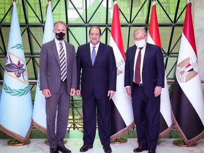 لقاء السفير الأميركي في طرابلس ريتشارد نورلاند بمدير المخابرات العامة المصرية - twitter \ U.S EMBASSY - LIBYA