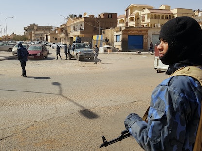 عناصر من قوات الجيش الوطني الليبي في مدينة سبها جنوبي البلاد، 9 فبراير 2019 - AFP