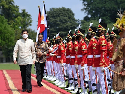 الرئيس الفلبيني فرديناند ماركوس الابن يلتقي نظيره الإندونيسي جوكو ويدودو في مدينة بوجور، 5 سبتمبر 2022. - REUTERS