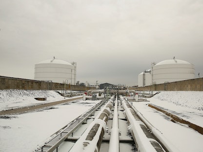 خطوط أنابيب لنقل الغاز الطبيعي المسال في مدينة لوسبي بولاية ماريلاند الأميركية - Reuters