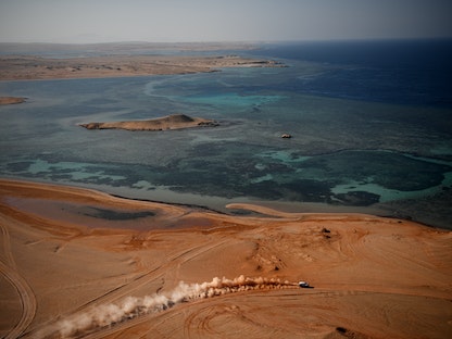 جانب من موقع مدينة نيوم السعودية المطلة على البحر الأحمر - 12 يناير 2021 - AFP