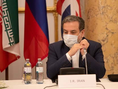 مساعد وزير الخارجية الإيراني عباس عراقجي أثناء اجتماع فيينا - 1 سبتمبر 2020 - via REUTERS