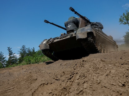 مدفع جيبارد المضاد للطائرات في منطقة كييف بأوكرانيا، 30 يونيو 2023 - REUTERS