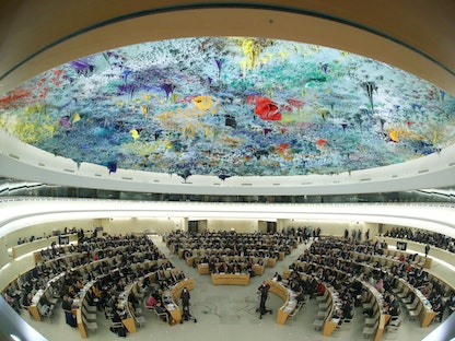جلسة لمجلس حقوق الإنسان التابع للأمم المتحدة في جنيف - REUTERS