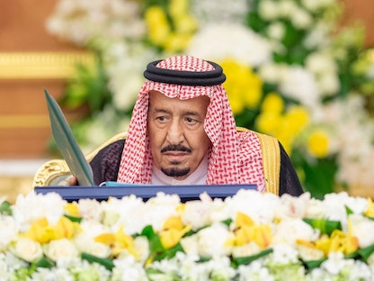 الملك سلمان بن عبد العزيز خلال جلسة مجلس الوزراء - 29 مايو 2022 - "واس"