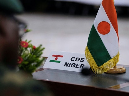اسم رئيس أركان الجيش في النيجر يظهر في اجتماع المجموعة الاقتصادية لدول غرب إفريقيا في غانا بشأن نشر قوتها الاحتياطية. 17 أغسطس 2023 - REUTERS