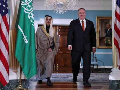 وزير الخارجية الأميركي مايك بومبيو ونظيره السعودي فيصل بن فرحان - REUTERS