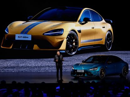 مؤسس ورئيس شركة شاومي لي جون خلال إطلاق سيارة السيدان الكهربائية الجديدة SU7 Ultra، بكين، الصين، 27 فبراير 2025. - Reuters