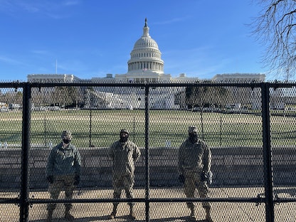 عناصر من الحرس الوطني في محيط مبنى الكونغرس - 9 يناير 2021 - AFP