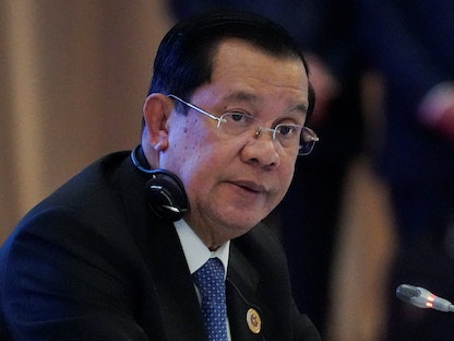 رئيس وزراء كمبوديا هون سين يحضر قمة الآسيان التي عقدت في بنوم بنه بكمبوديا. 11 نوفمبر 2022. - REUTERS