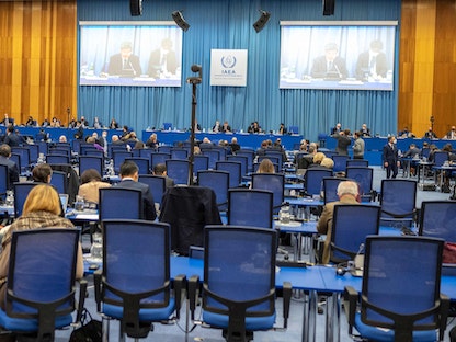 اجتماع سابق لمجلس محافظي الوكالة الدولية للطاقة الذرية في فيينا. 7 مارس 2022 - AFP