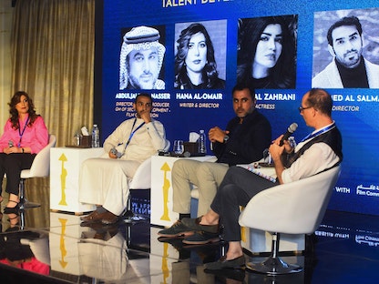 جانب من ندوة "تطور وصعود السينما السعودية" في الدورة 44 لمهرجان القاهرة السينمائي -  18 نوفمبر 2022 - المكتب الإعلامي للمهرجان