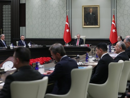 جانب من اجتماع مجلس الأمن القومي التركي - 26 مايو 2022 - twitter.com/TRTArabi