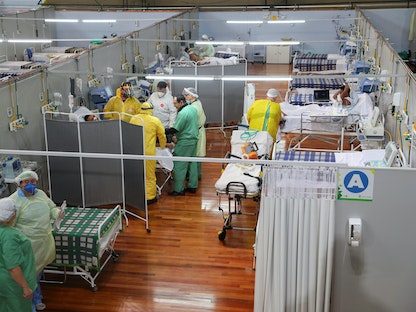 مستشفى ميداني لمرضى كورونا في ساو باولو - البرازيل - 6 مايو 2020 - REUTERS