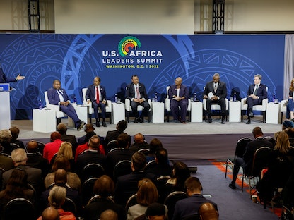 جانب من فعاليات القمة الأميركية الإفريقية في واشنطن. 13 ديسمبر 2022 - REUTERS