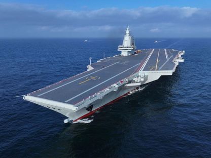 صورة غير مؤرخة لحاملة الطائرات الصينية Fujian - Chinese MoD