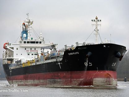 ناقلة الكيماويات Chem Pluto  في قناة كييل بألمانيا. 8 ديسمبر 2022 - marinetraffic.com/