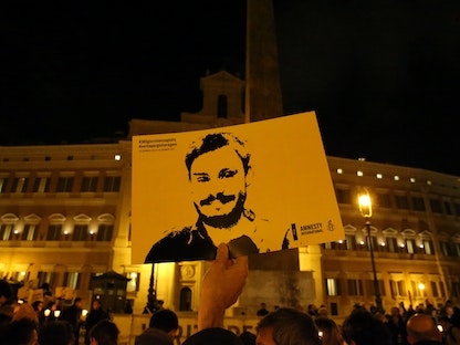وقفة احتجاجية لإحياء ذكرى جوليو ريجيني، في وسط روما، إيطاليا، 25 يناير2017 - REUTERS