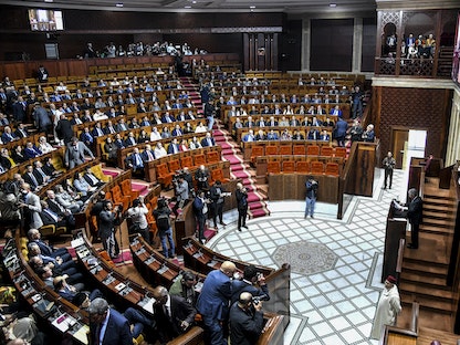 جلسة مشتركة للبرلمان المغربي في العاصمة الرباط. 23 يناير 2023 - AFP
