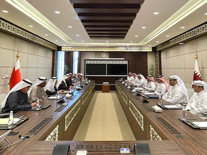 لجنة المتابعة القطرية- البحرينية تعقد اجتماعها الأول بالرياض في السعودية. 13 فبراير 2023 - twitter/MofaQatar_AR