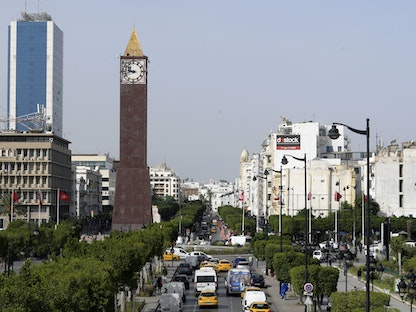 جانب من شارع الحبيب بورقيبة في العاصمة تونس، 23 سبتمبر 2021  - AFP
