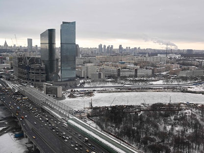 صورة جوية للعاصمة الروسية موسكو- 28 فبراير 2023 - AFP