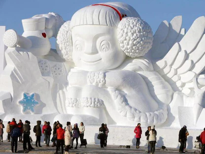 الصين.. منحوتات ثلجية مدهشة في مهرجان دولي | الشرق للأخبار