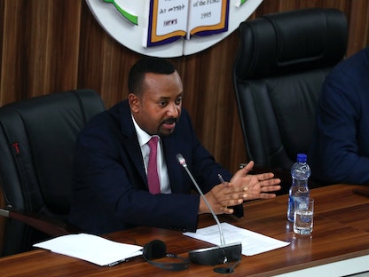 رئيس الوزراء الإثيوبي أبي أحمد خلال جلسة في البرلمان بأديس أبابا، إثيوبيا - REUTERS