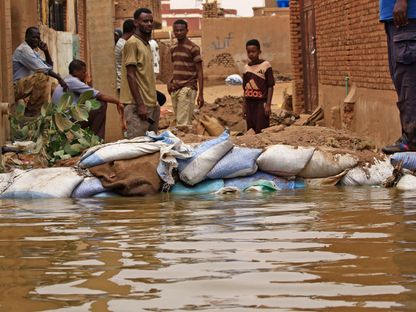 فيضانات السودان في جزيرة توتي بالعاصمة الخرطوم - AFP