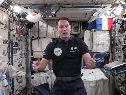رائد الفضاء الفرنسي توماس بيسكيت من محطة الفضاء الدولية - 3 سبتمبر 2021 - AFP