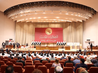 الجلسة الافتتاحية لمجلس النواب العراقي في دورته النيابية الجديدة - 9 يناير 2022 - via REUTERS