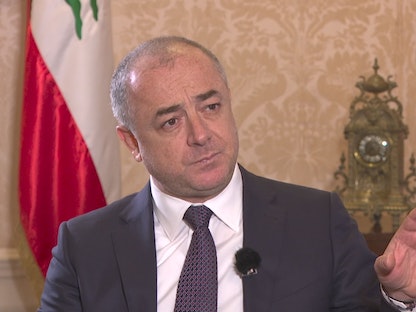 الياس أبو صعب نائب رئيس مجلس النواب اللبناني خلال مقابلة مع "الشرق". - الشرق