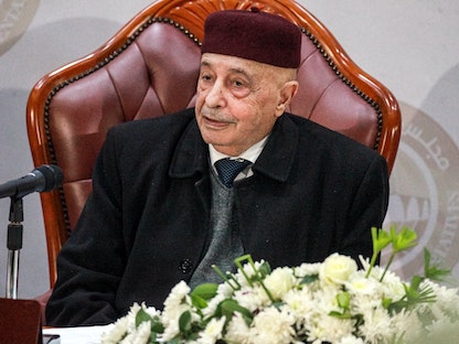 رئيس مجلس النواب الليبي عقيلة صالح- 6 ديسمبر 2020 - AFP