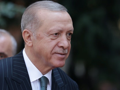 الرئيس التركي رجب طيب أردوغان خلال زيارته إلى البوسنة والهرسك - 6 سبتمبر 2022 - REUTERS