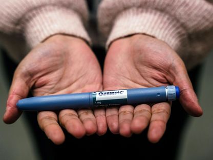 قلم مزيف من دواء أوزيمبيك (سيماجلوتيد) بمستودع في العاصمة البريطانية لندن. 27 فبراير 2024 - Bloomberg