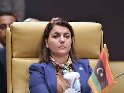 وزيرة الخارجية في حكومة الوحدة الوطنية الليبية نجلاء المنقوش - AFP